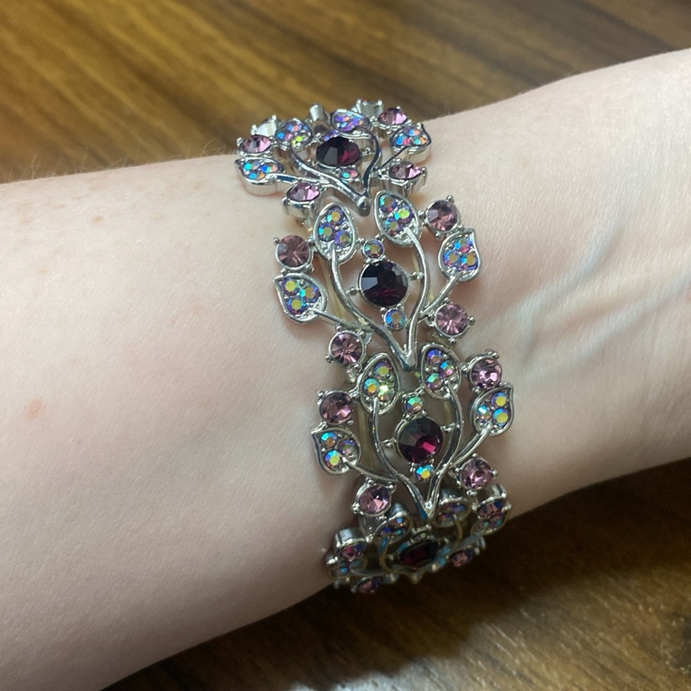 Vintage Danbury Mint Cherry Blossom Bracelet - Picture 2 of 4